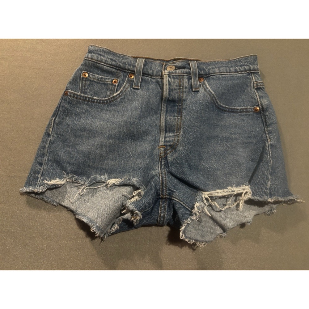 Levi's 501 Cut Off Shorts Women's W25 Denim Blue